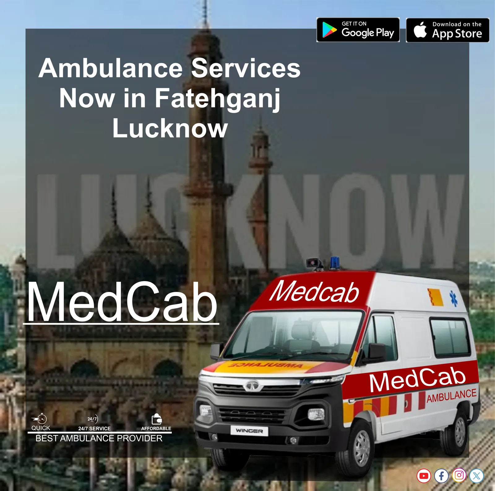  Best Ambulance Service in Fatehganj, Lucknow. 