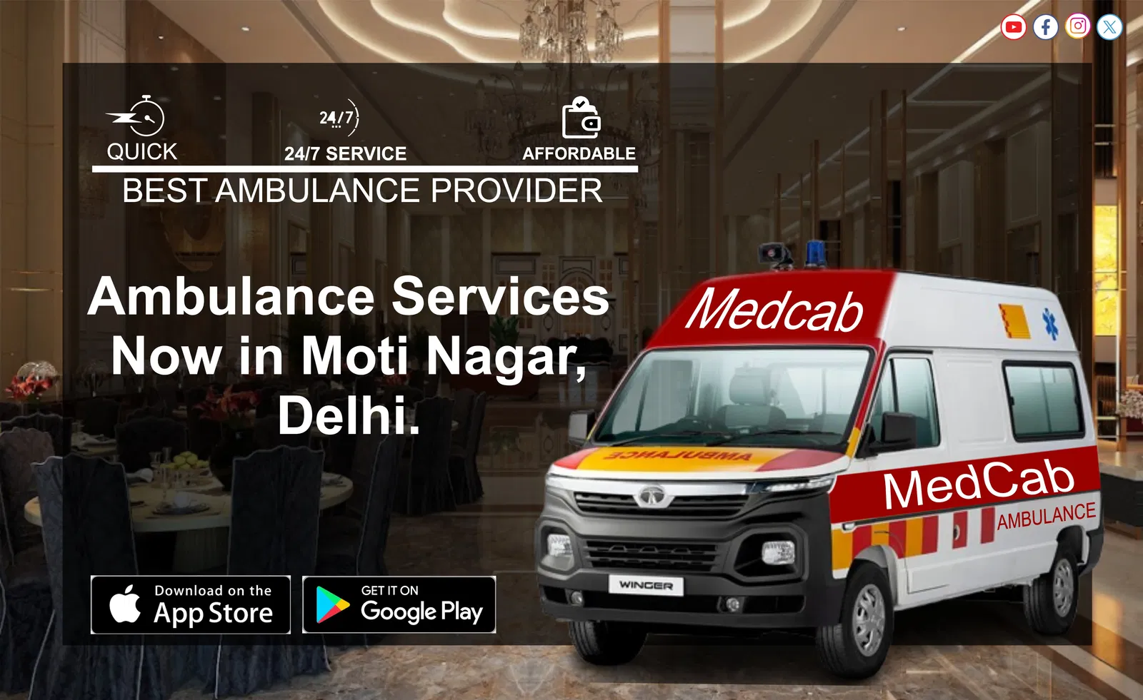 Ambulance Services in Moti Nagar, Delhi