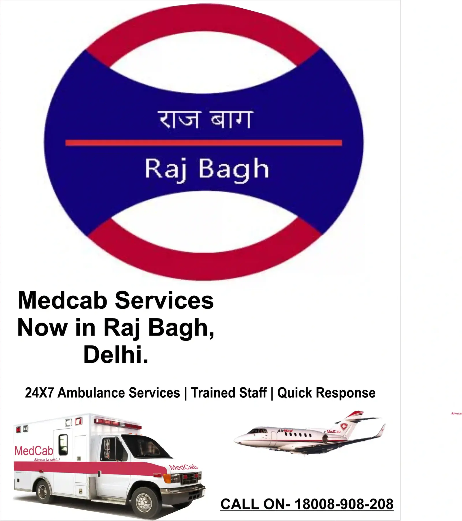 Med Cab – Best Ambulance Service in Raj Bagh Delhi (24/7 Emergency)
