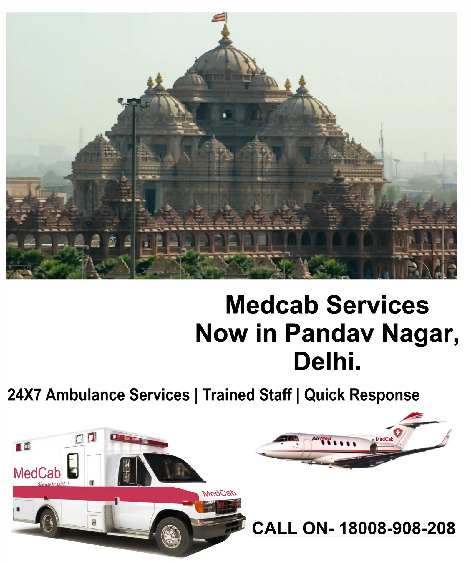  Fast Ambulance Service in Pandav Nagar Delhi 