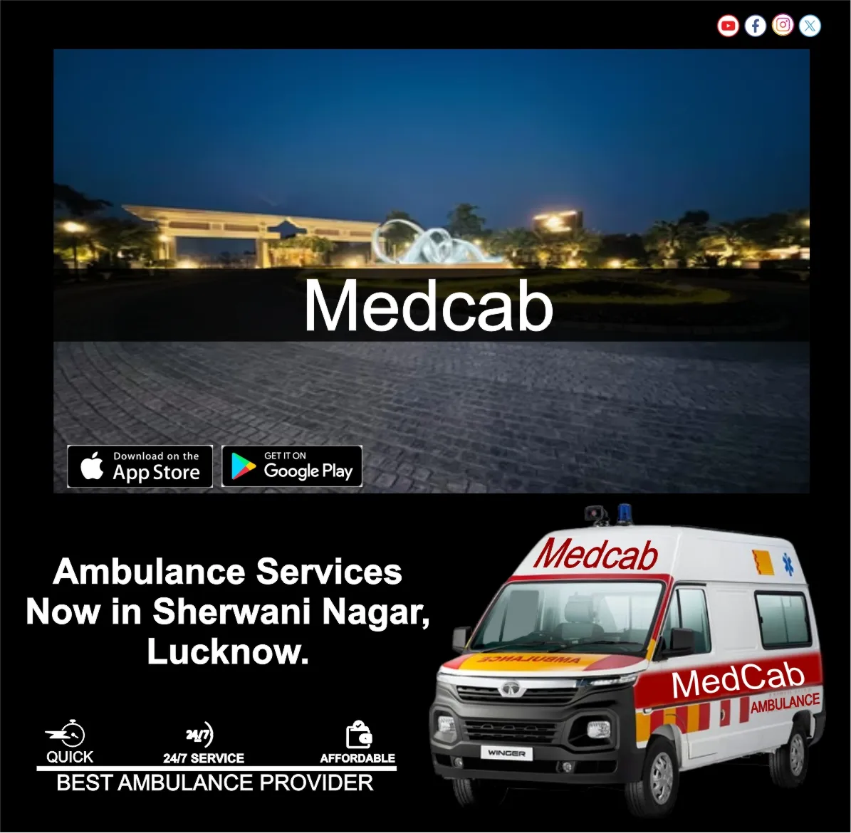 Ambulance Services in Sherwani Nagar, Lucknow