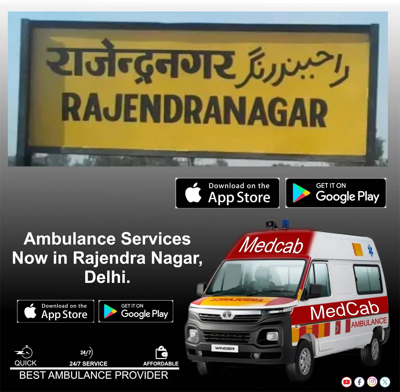 Ambulance Services in Rajendra Nagar, Delhi