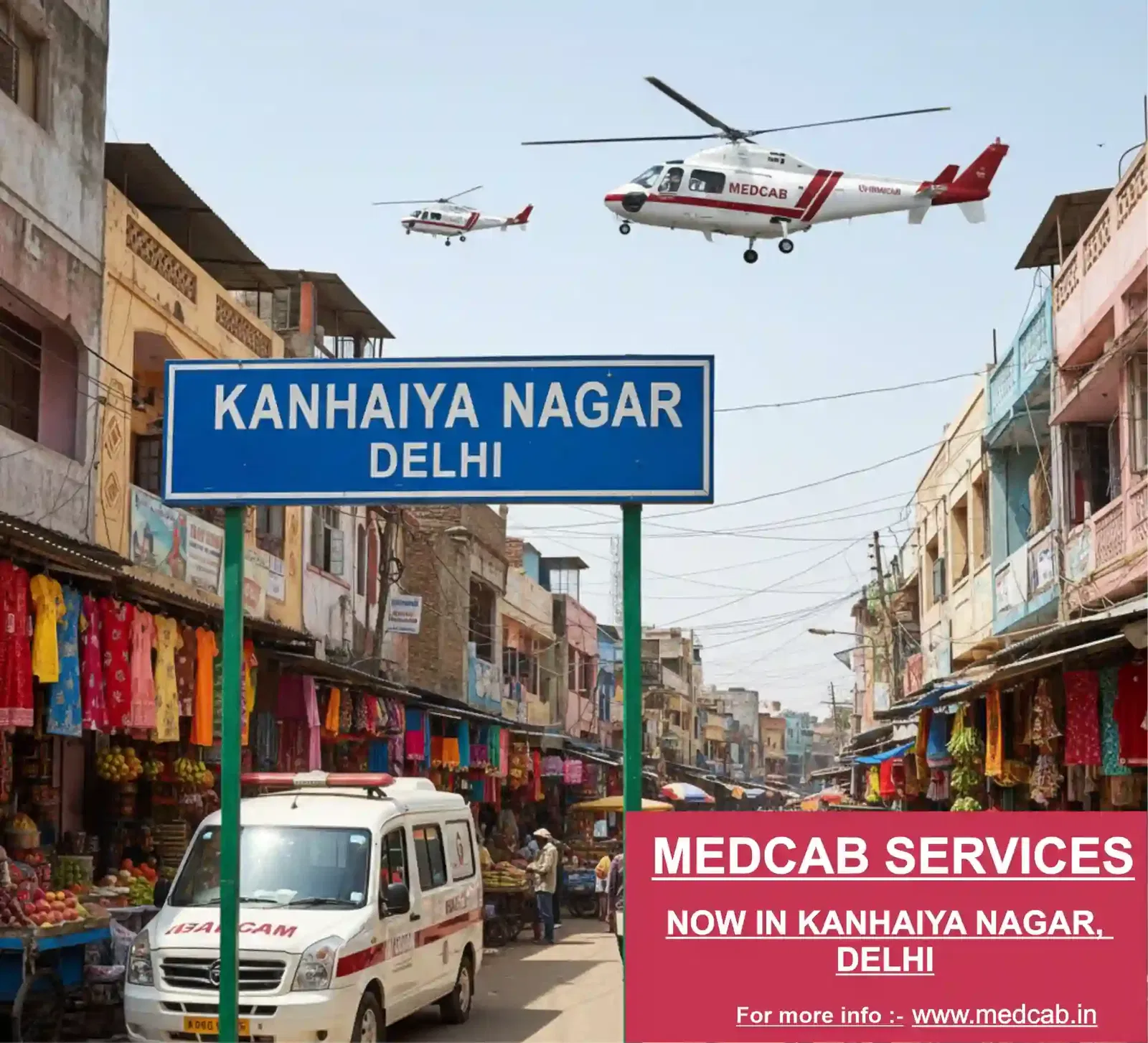  Fast Ambulance Service in Kanhaiya Nagar | Med Cab