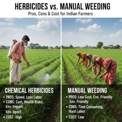 Chemical Herbicides vs Manual Weeding: Pros, Cons, and Cost Comparison for Indian Farmers