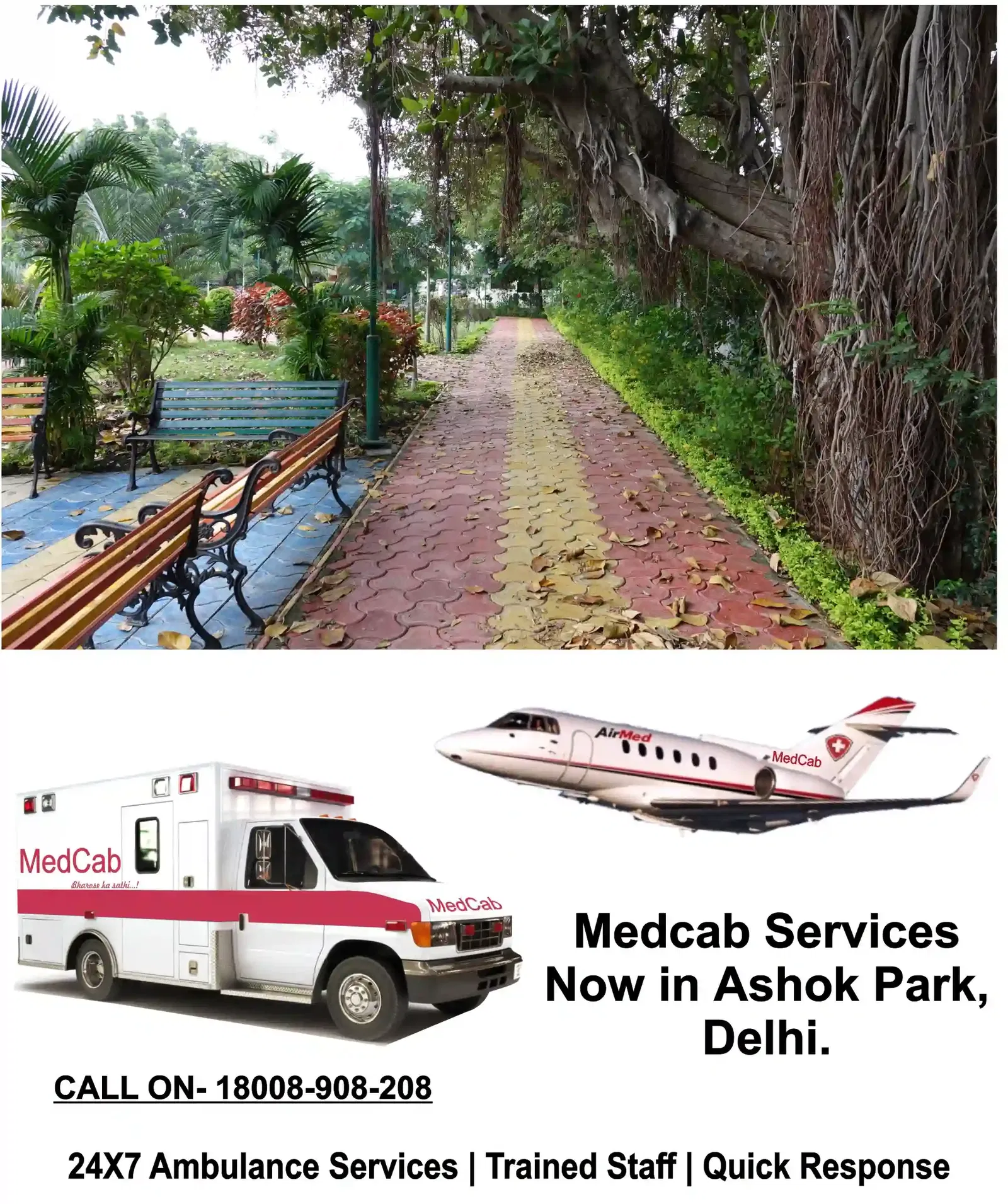 Ambulance Services in Ashok Park, Delhi
