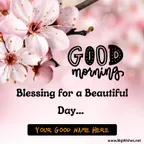 Good Morning Wishes with Flower Image | Create Morning Card Online