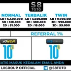 DAFTAR S8TOTO ✅ MEMBAYAR HADIAH TOGEL TERBALIK & SPECIAL TWIN ✅ 