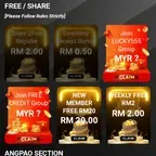 LUCKY555 FREE TANPA DEPOSIT RM20 HOT!!