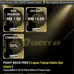 GOLCKY69 NEW REGISTER RM7.50 HOT!!(NEW) 
