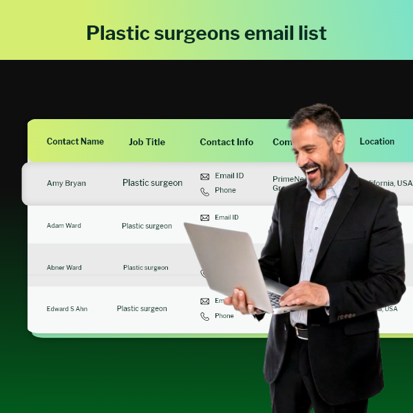 Plastic Surgeons Email List | 100% Verified Database