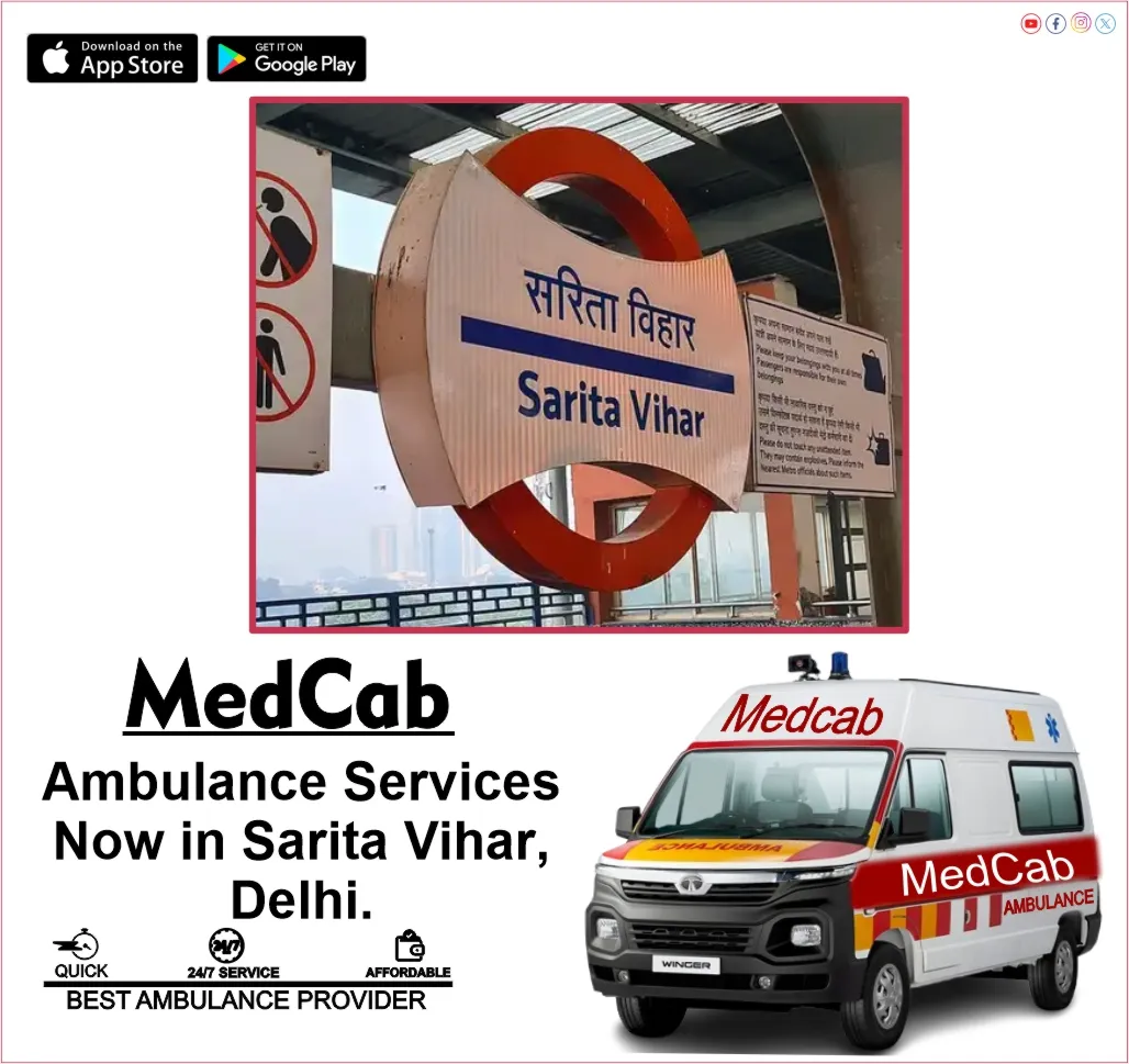  Ambulance Service in Sarita Vihar, Delhi 
