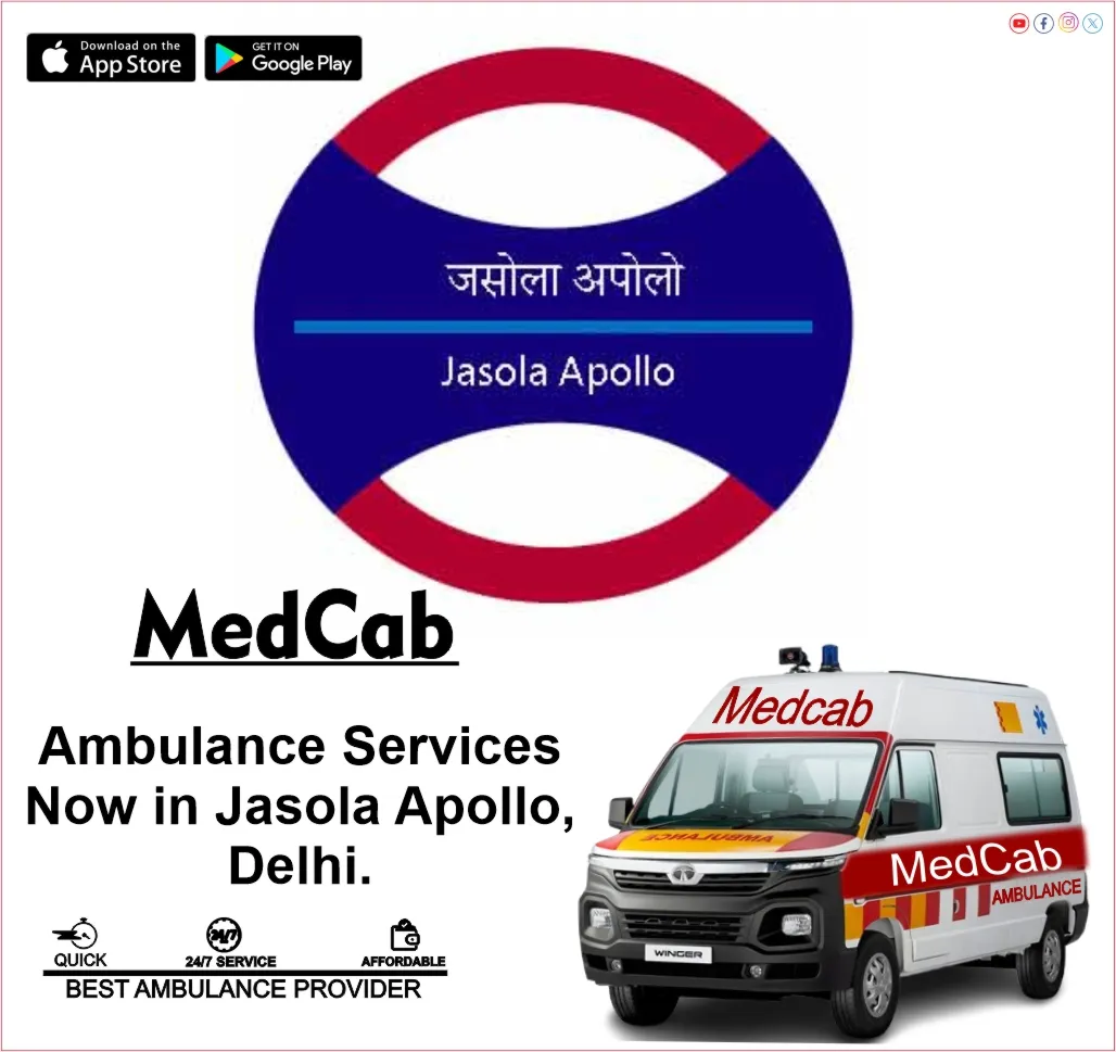  Emergency Ambulance Services in Jasola Vihar, Delhi 