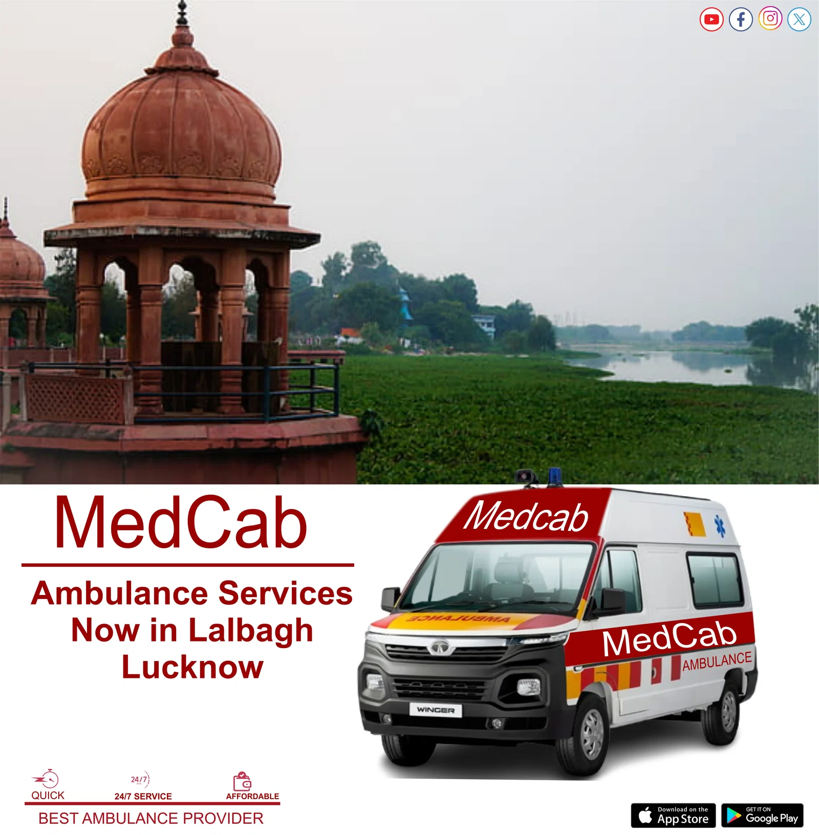 Ambulance Services in Lalbagh, Lucknow