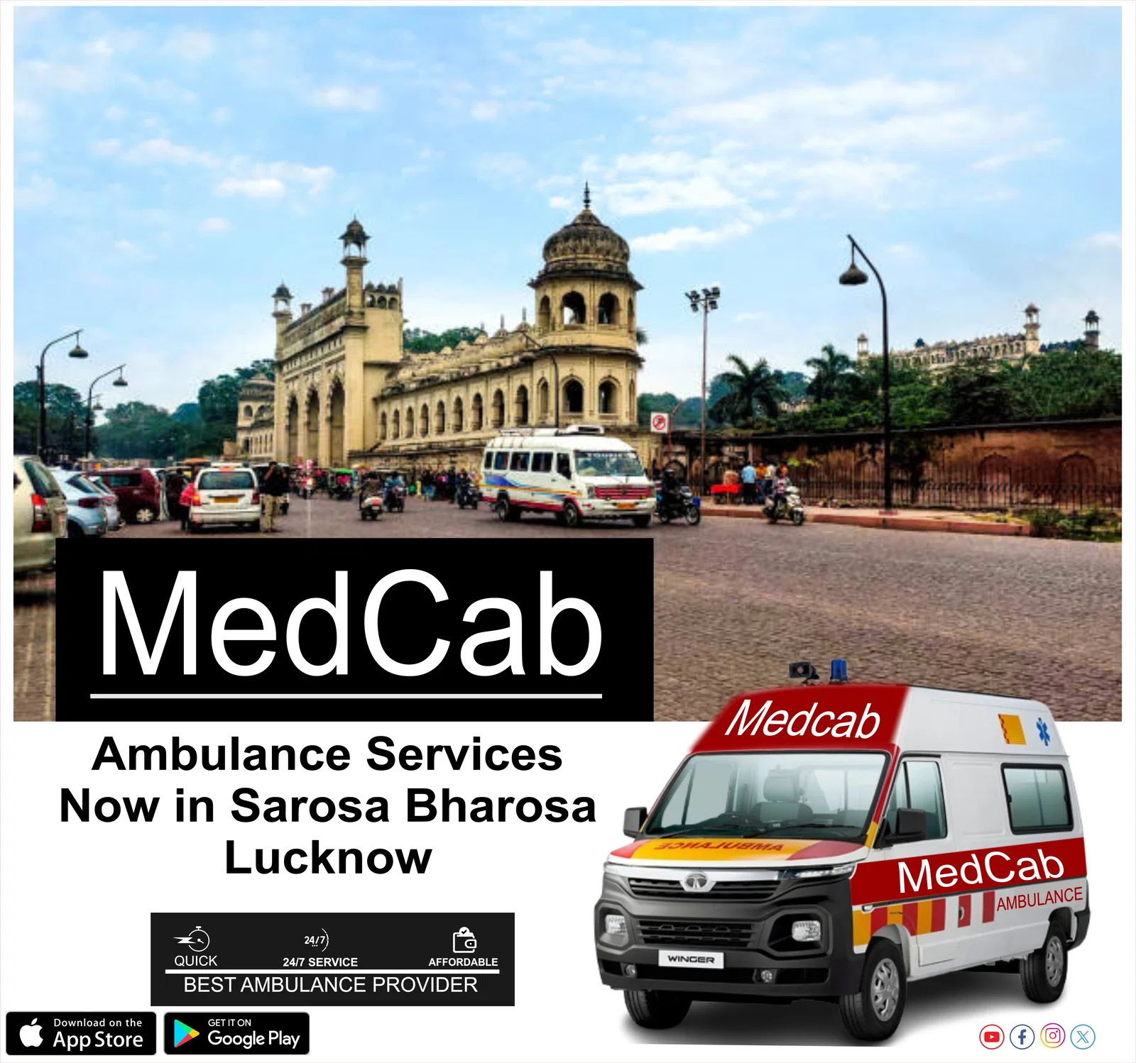 Ambulance Services in Sarosa Bharosa, Lucknow