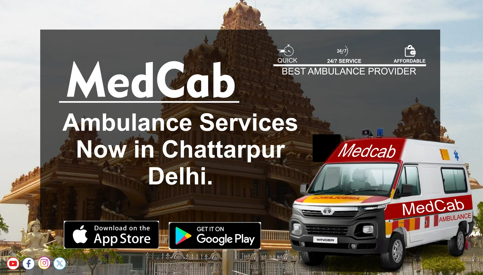Ambulance Services in Chhatarpur, Delhi