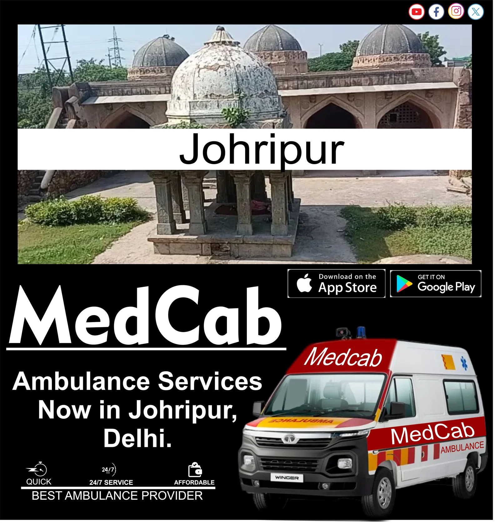 Ambulance Services in Johripur, Delhi