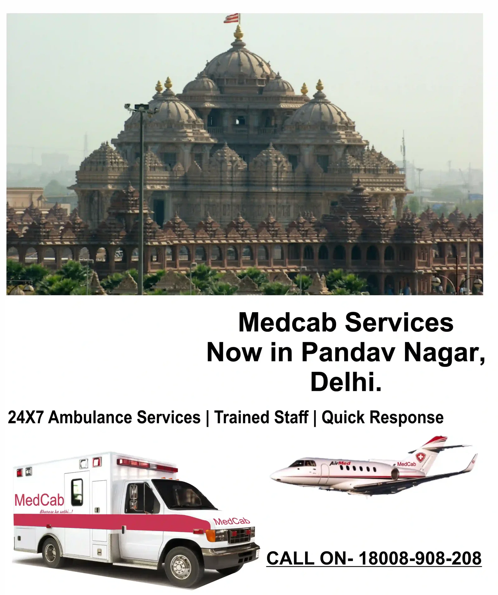  Fast Ambulance Service in Pandav Nagar Delhi 