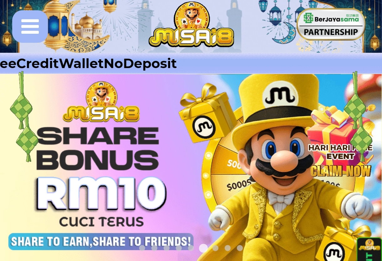 MISAI8 | Free Credit Slot Wallet | Free Credit 365 | JudiFree | Claim Free Credit