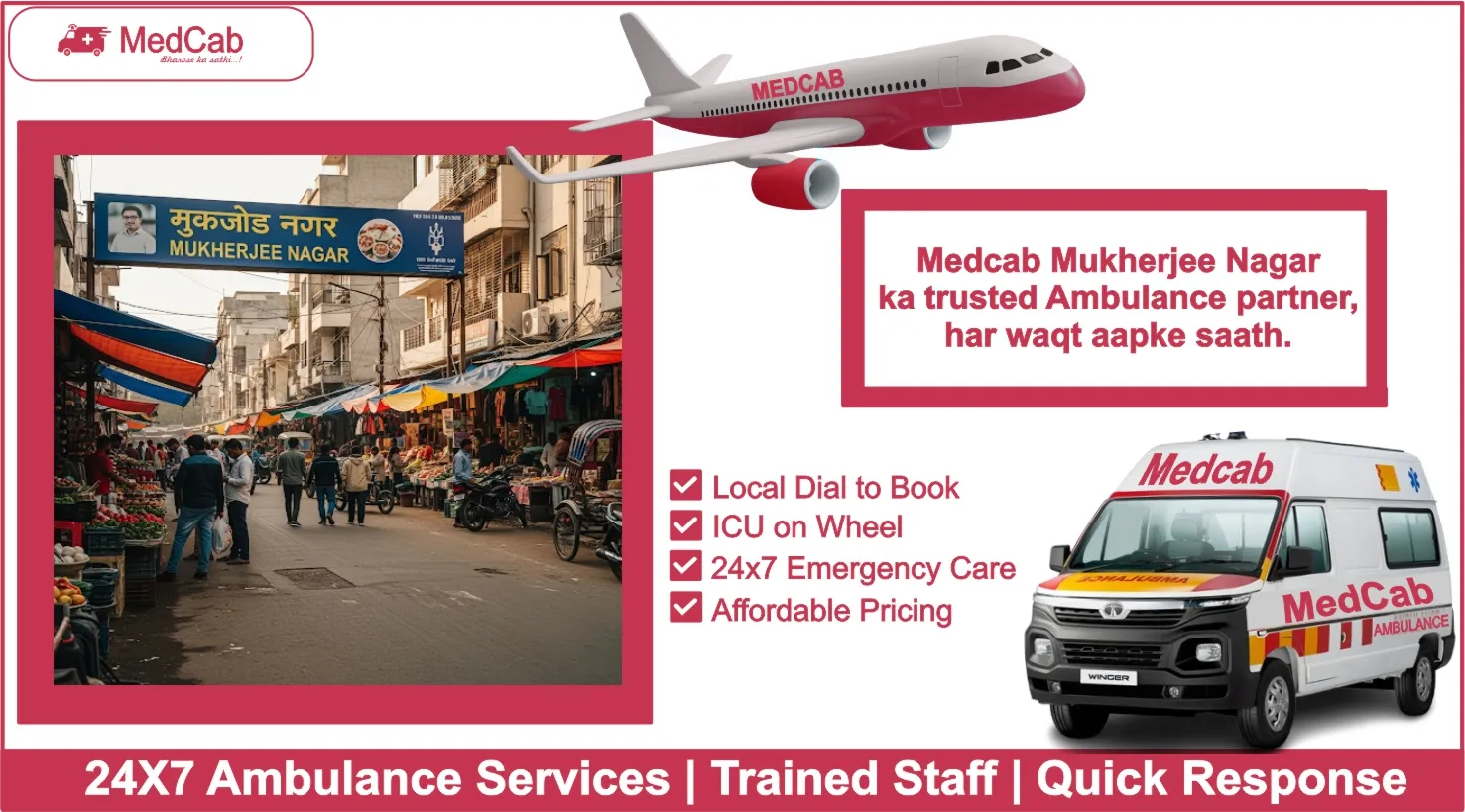  Best Ambulance Service in Mukherjee Nagar, Delhi 
