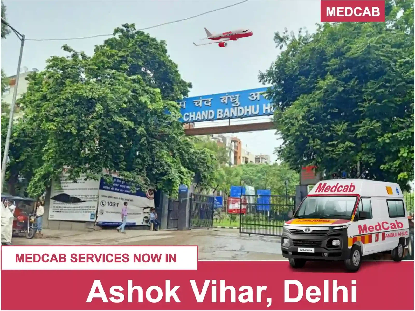  Fast Ambulance in Ashok Vihar, Delhi 