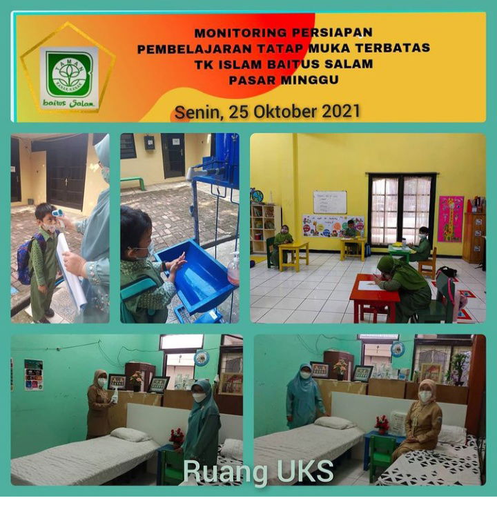 PTMT Dan Monitoring Pengawas, TK Islam Baitus Salam 25 Oktober 2021