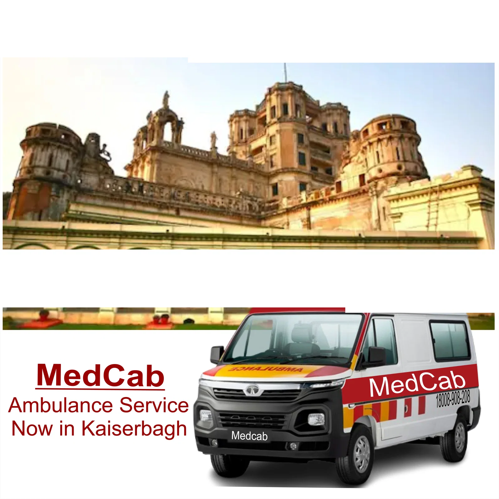 MedCab Emergency Ambulance Service in Kaiserbagh Lucknow – 24/7 Quick Care