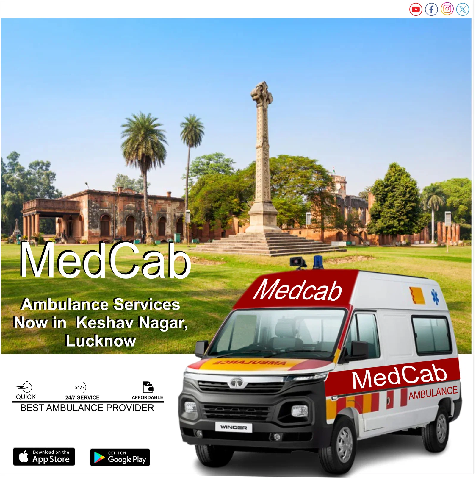 Top 24-Hour Ambulance Service in Keshav Nagar 