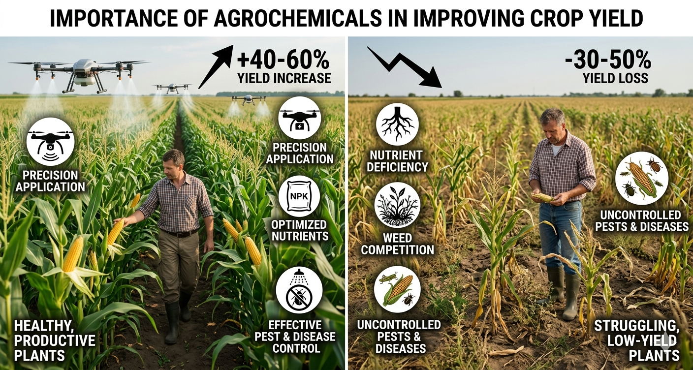 Importance of Agrochemicals in Improving Crop Yield
