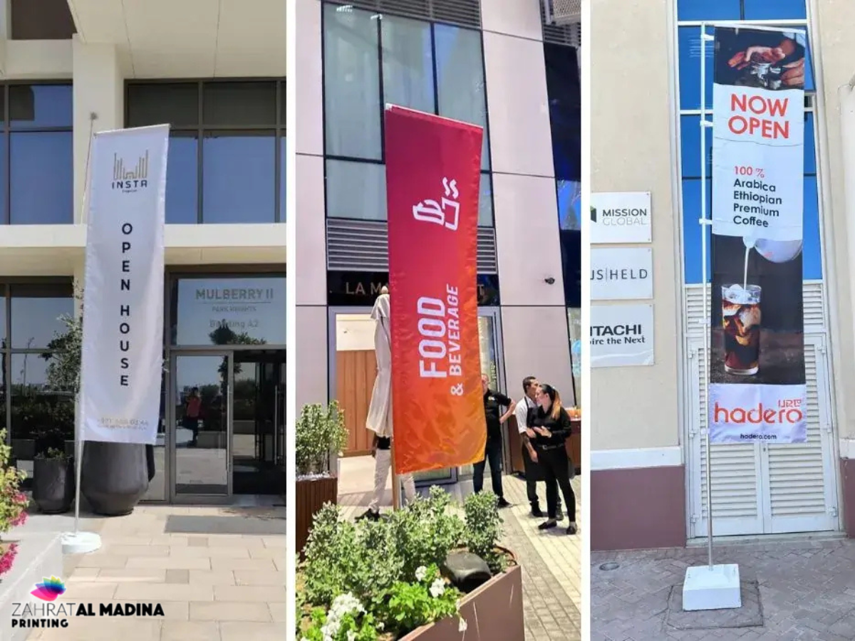 L-Shape Flag Printing Dubai | Delivered in 24–48 Hours