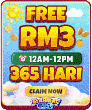 Senarai Wallet Free Credit RM3-RM100
