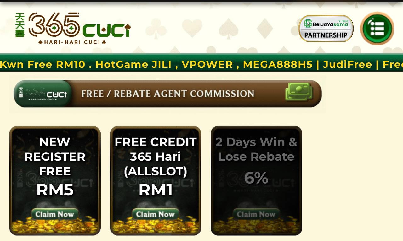 365CUCI💵 Free Credit 365Hari RM1 All Slot💵New Register Free RM5 All SLot💵Welcome Bonus 50%💵Telco Cuci Penuh
