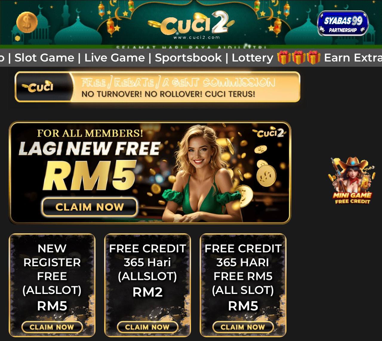 CUCI2💵 Free Credit 365Hari RM2 All Slot💵New Register Free RM5 All SLot💵Welcome Bonus 50%💵Telco Cuci Penuh
