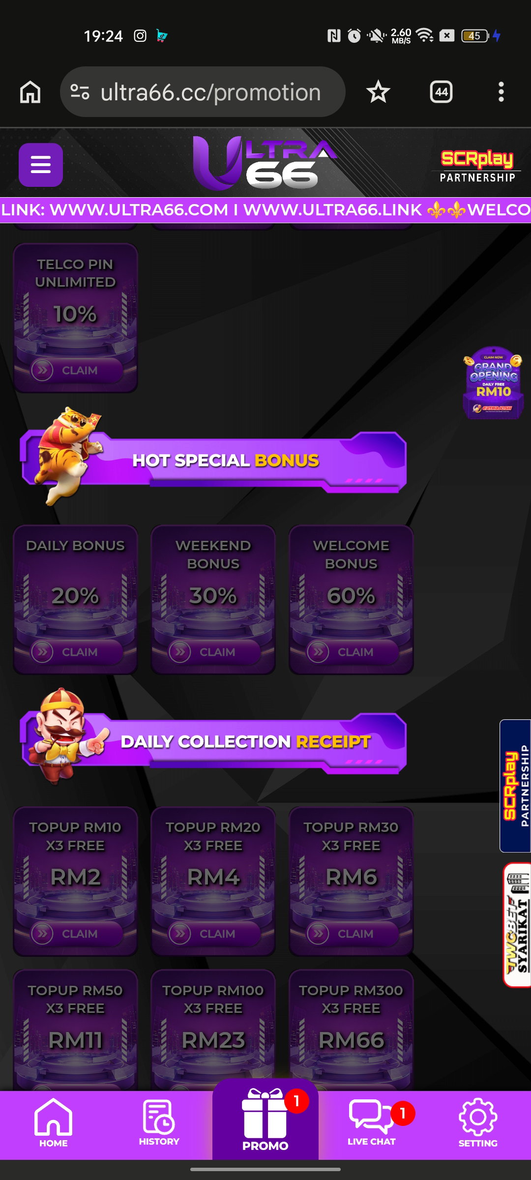 Ultra66 | Malaysia Top 50 Online Casino Ewalllet 