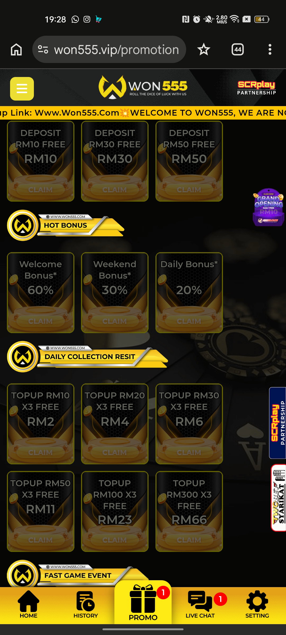 Won555 | Most Top Company | Free Credit Malaysia 365 Days