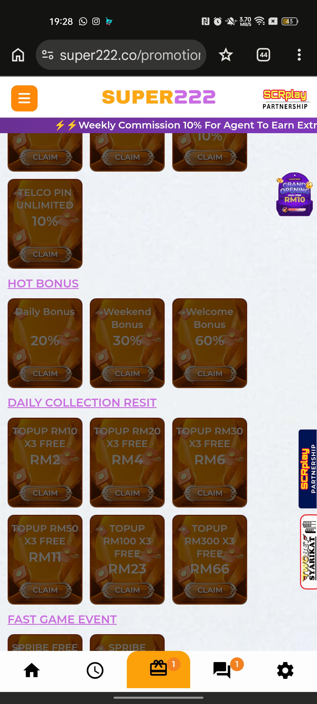 Super222 Free Credit Slot Malaysia | Claim Your Free Credit Link Slot Today