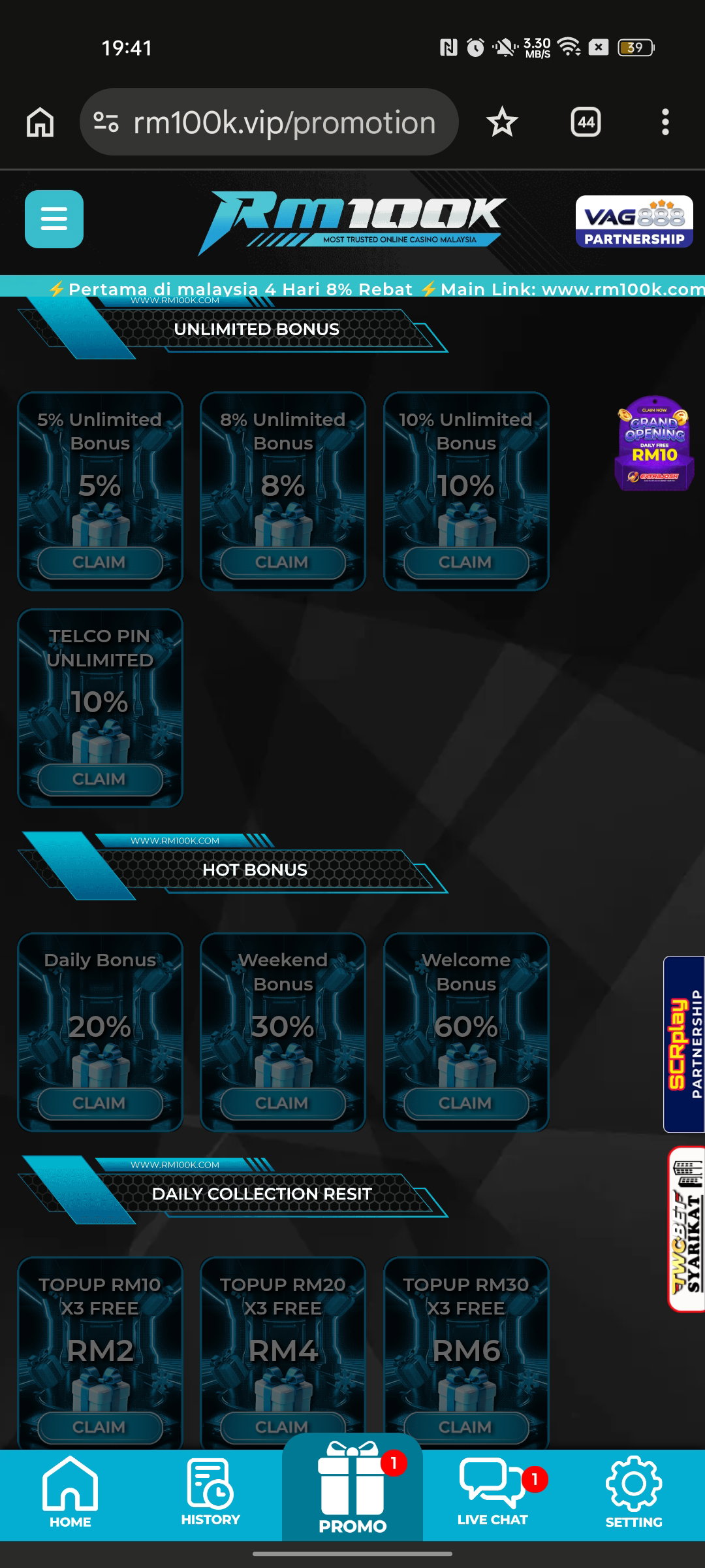 RM100k | Malaysia Hottest Online Casino E-Wallet | 100% Trusted Guaranteed | Highest RTP Slot Platform
