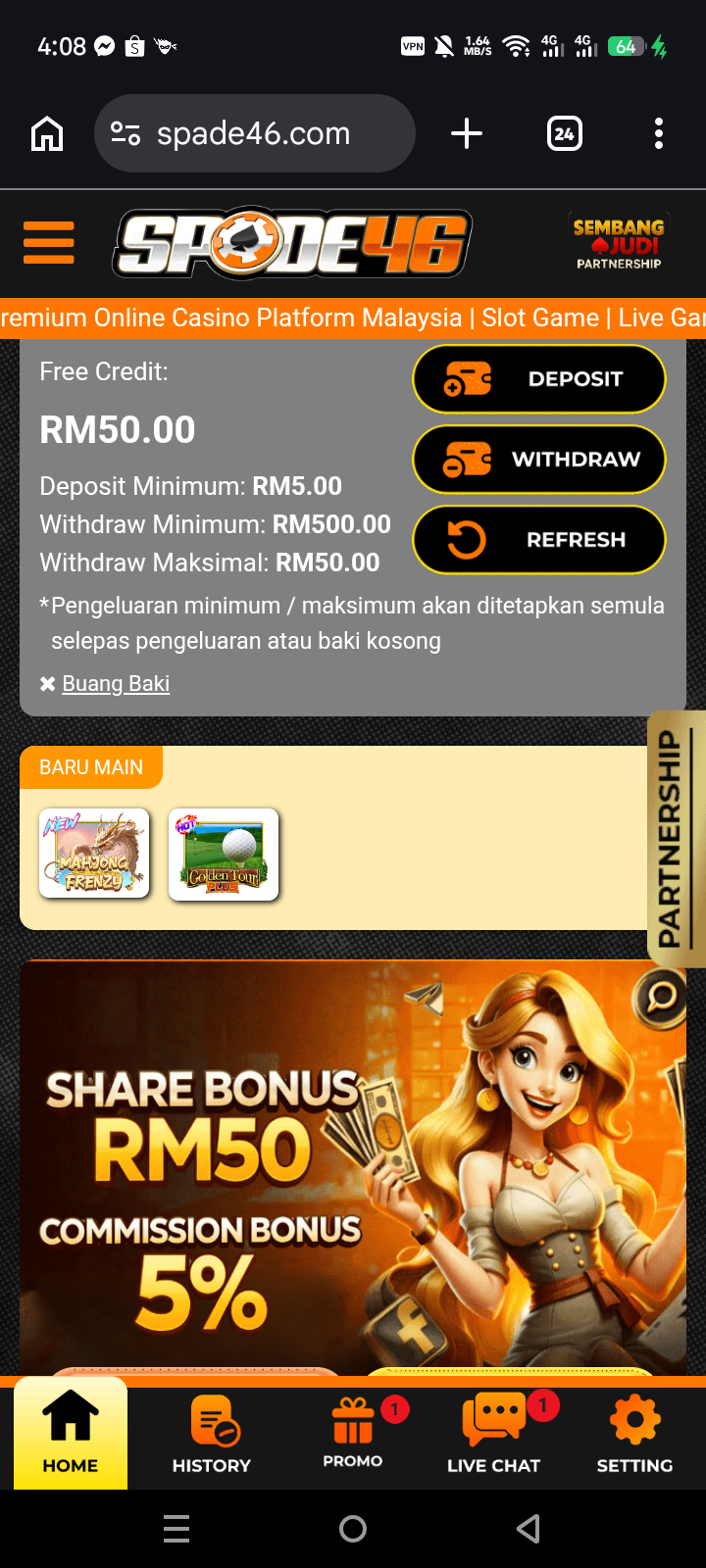 Spade46 | Paling Best Online Casino Malaysia - Slots &amp; Jackpots