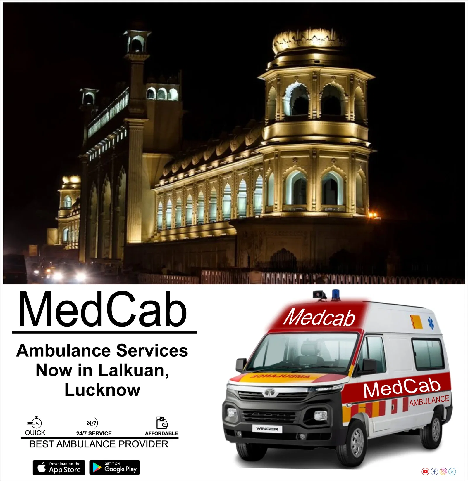 Ambulance Services in Lalkuan, Lucknow
