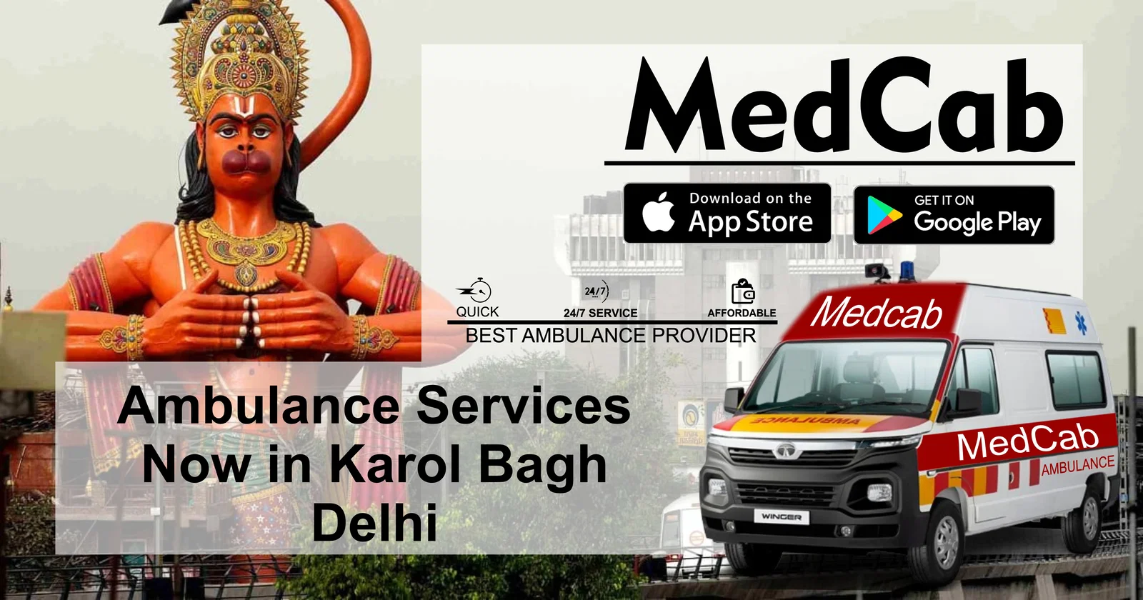 Ambulance Services in Karol Bagh, Delhi