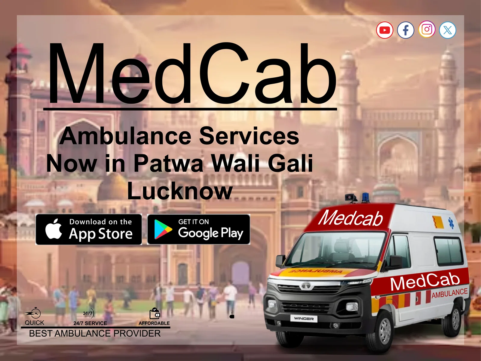 Ambulance Services in Patwa Wali Gali, Lucknow