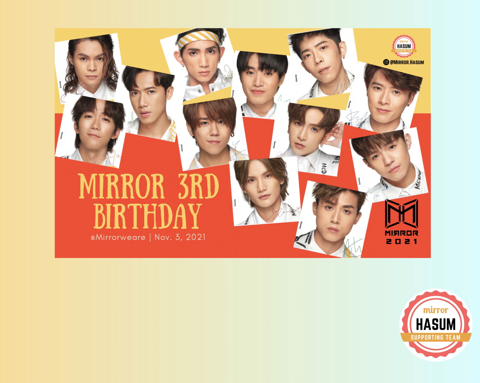 HaSum 應援 - Mirror 生日磁石貼