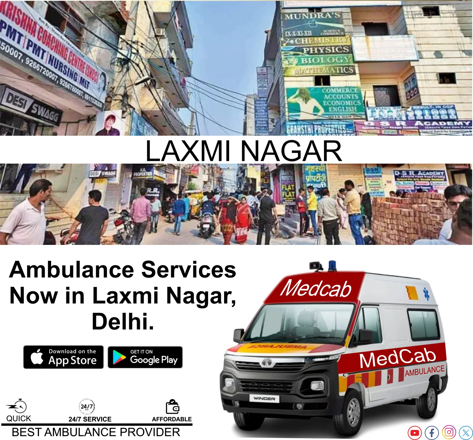 Ambulance Services in Laxmi Nagar, Delhi