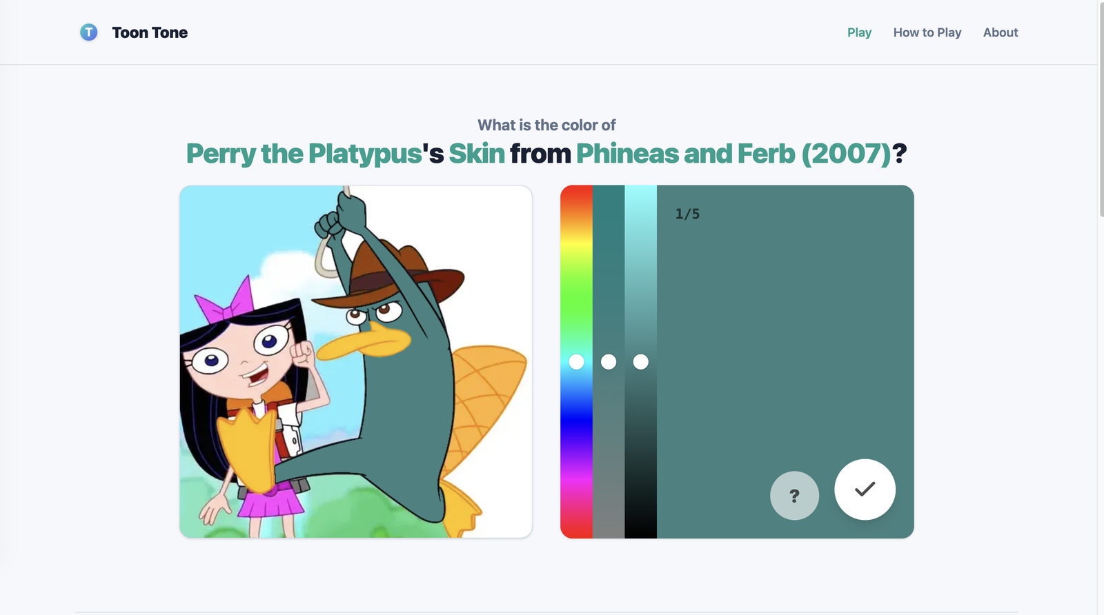 Color Memory Game - Guess Cartoon Character Colors | Toon Tone