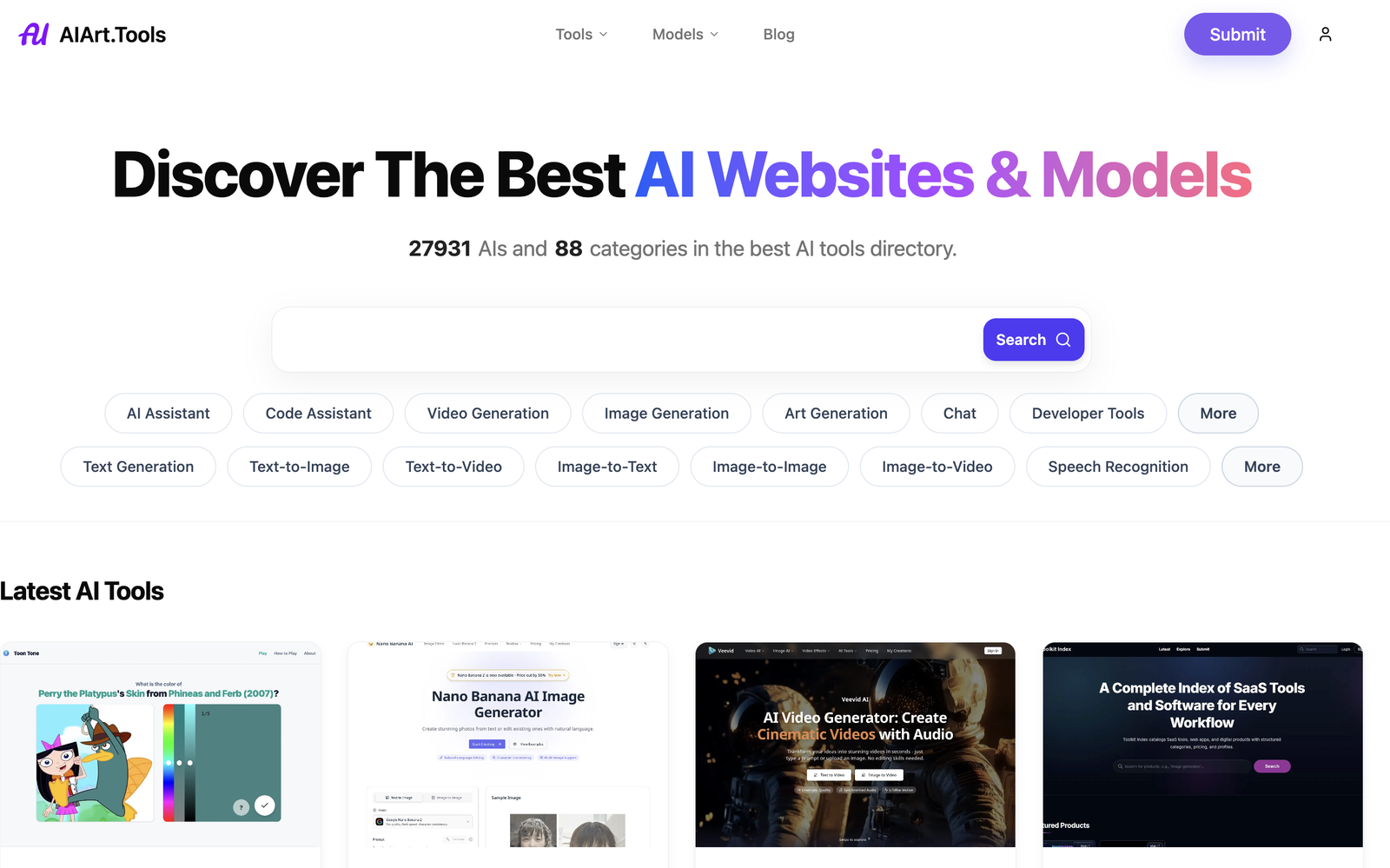 AIArt.Tools - Discover the Best AI Websites and Models