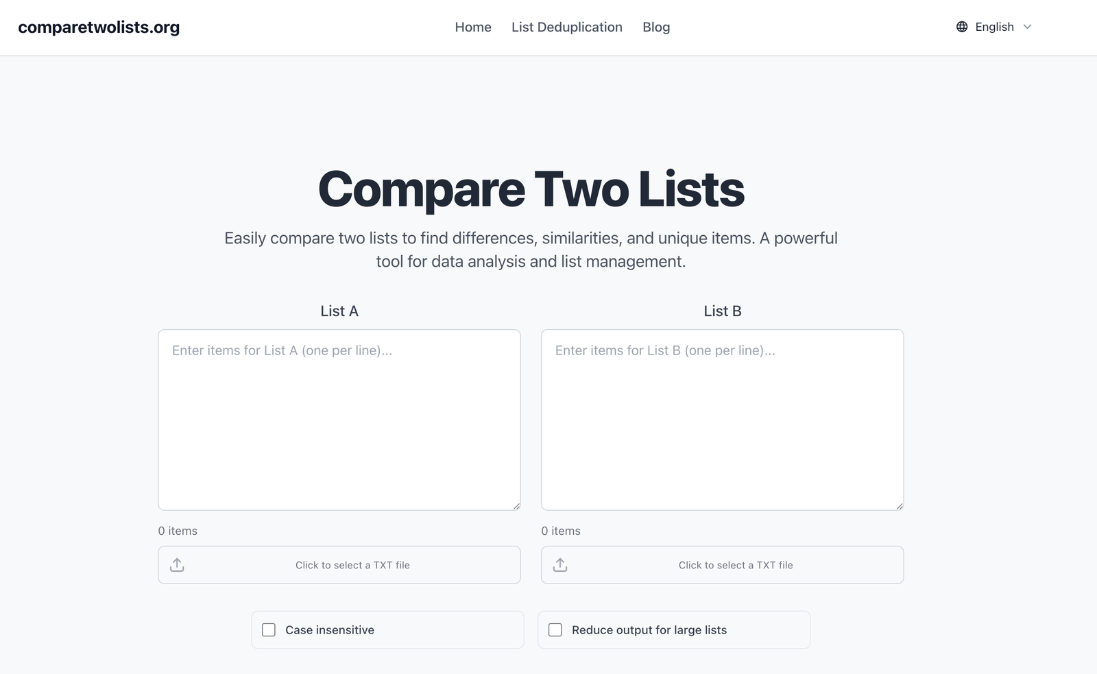 Compare two lists - Compare two lists to find list differences