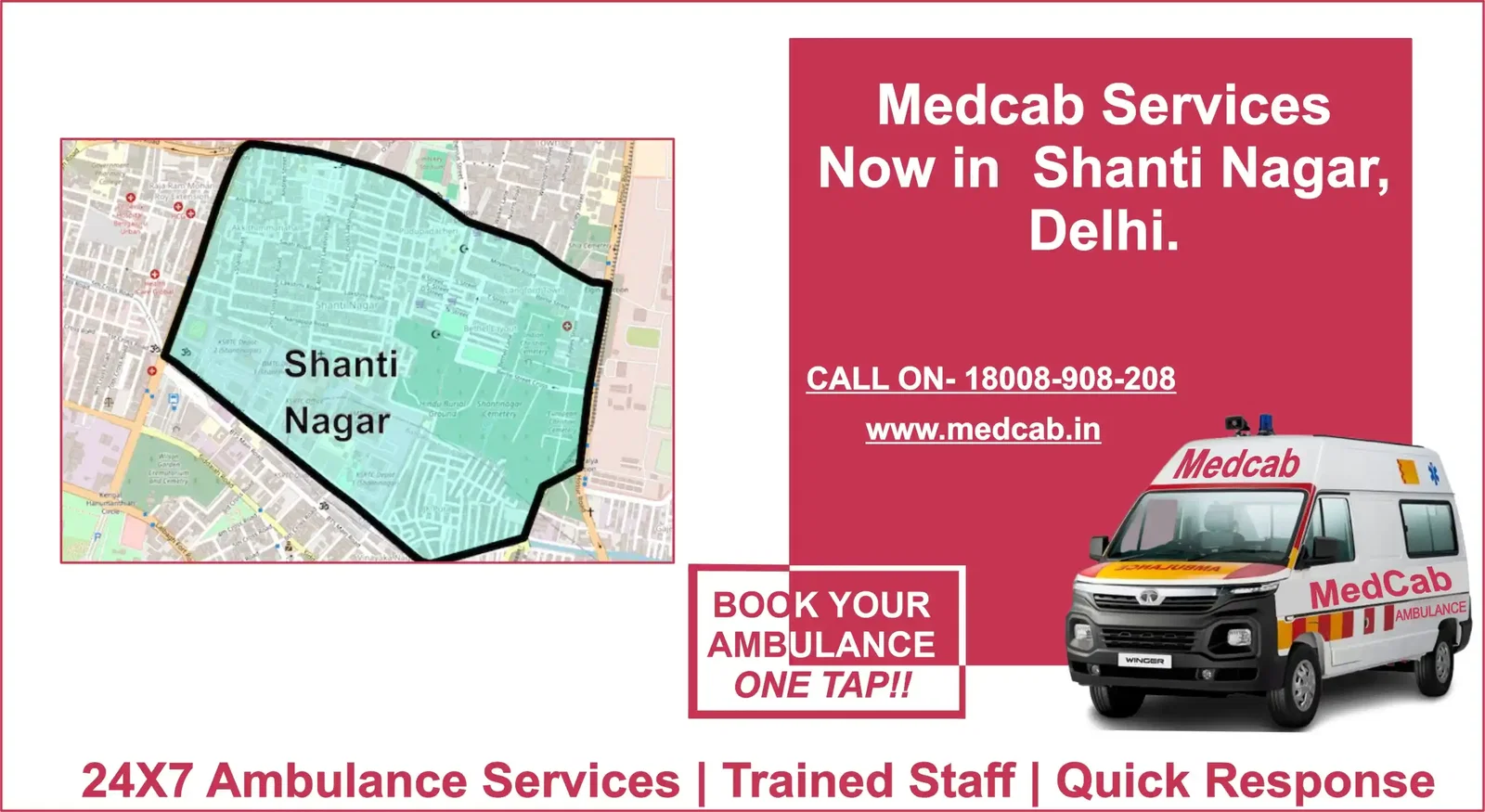 Ambulance Services in Shanti Nagar, Delhi