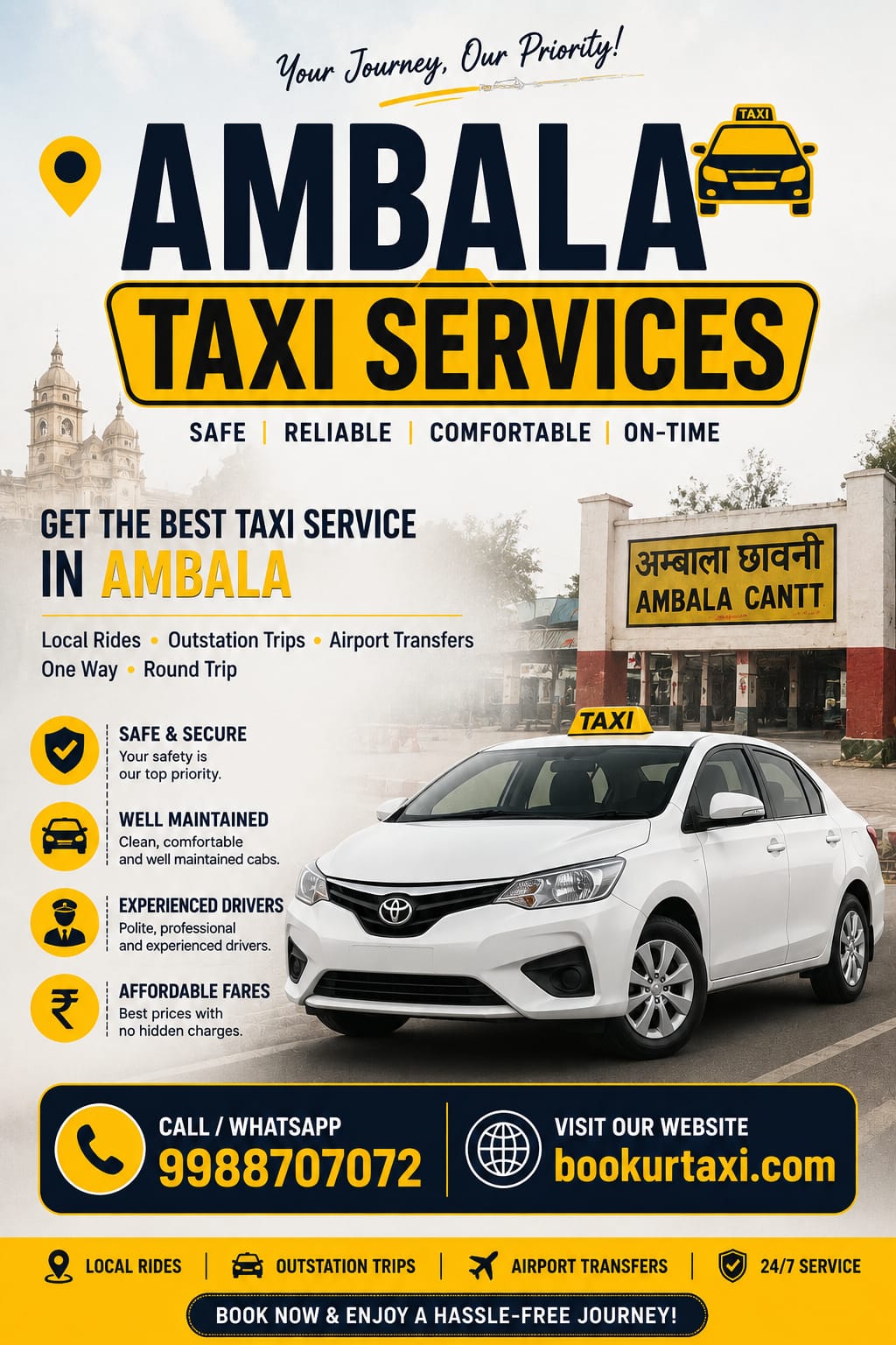 Ambala to Manali Taxi | Booking Start ₹4250 - BookUrTaxi