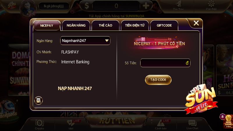 Nạp Tiền Sunwin 2026: Hướng Dẫn Các Phương Thức Giao Dịch Nhanh Và An Toàn