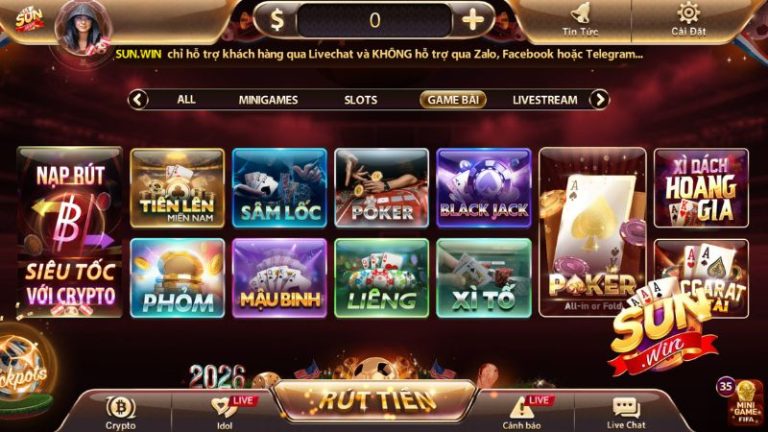 Game Bài Sunwin 2026: Thiên Đường Giải Trí Đổi Thưởng Hấp Dẫn Hàng Đầu