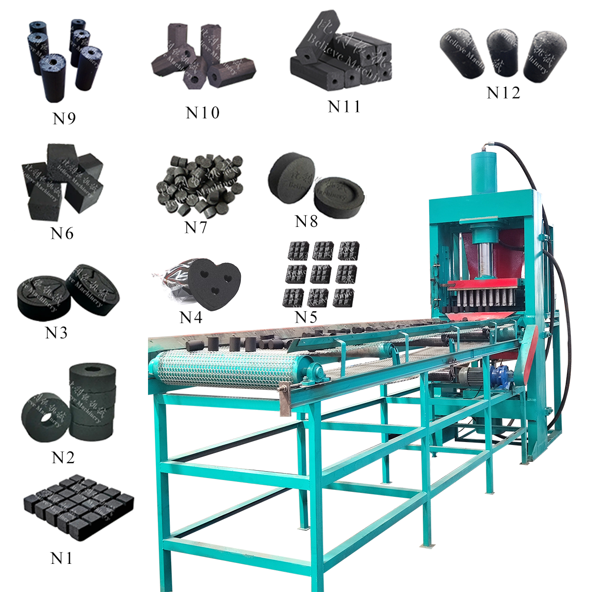 Hydraulic charcoal press machine BBQ charcoal briquette press machine Shisha Hookah charcoal press machine
